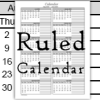 Ruled Calendars