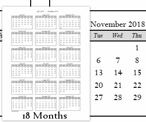 18-Month Calendar