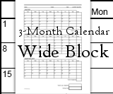 Calendars - 3-Month - WIDE