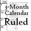 3-Months Ruled Calendars