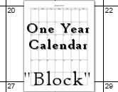 1-Page Block Calendar