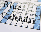 School Calendars and Yearly Calendars in Blue and White