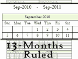 Ruled - 13 Months Calendar