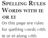 Words with ie or ei