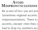 Avoid Mispronunciations