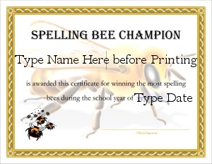 Spelling Bee Champion
