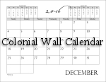 Colonial Wall Calendar