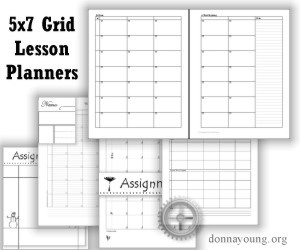 5x7 grid lesson planners