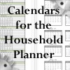 One-Page Yearly Calendars for the Full Sized Household Planner