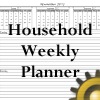 weekly ruled household planner