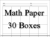 Math Papers with 16, 20, 25, and 30 Boxes