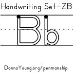 handwriting worksheets for letter b