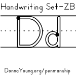 handwriting worksheets for the letter d in zaner bloser style
