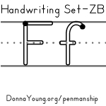 handwriting worksheets for the letter f in zaner bloser style
