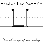 handwriting worksheets for the letter l in zaner bloser style