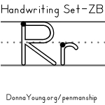 handwriting worksheets for the letter r in zaner bloser style