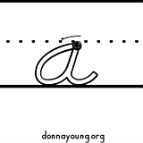 handwriting animations in a style resembling dnealian