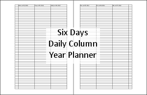 6-Column Planner that Starts in July