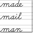 Practice Writing a Word in Cursive