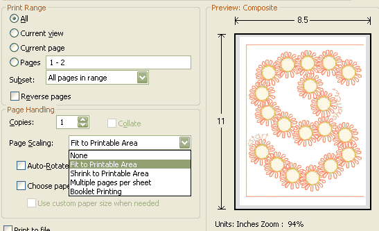 fit to printable area