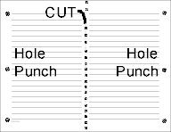 cut and hole punch