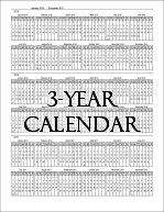 3-Year Calendar