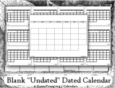 Blank Dated Calendar