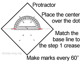 protractor: mark every 60 degrees