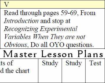 Master Lesson Plans