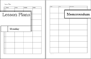 2-page lesson planner