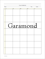 Garamond Weekly Planner 5 x 7 