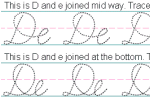 Cursive Handwriting Practice - Letter D