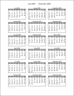 18-month calendar