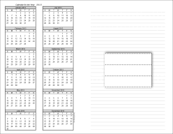 Printable Half-sized Calendar - with calendar on the left side