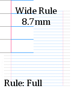 wide rule paper