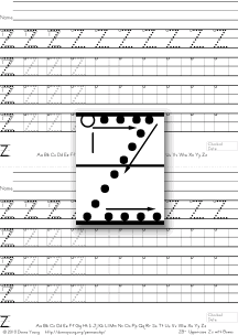 3-stroke letter z with boxes, tracing
