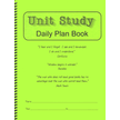 Unit Study Daily Plan Book