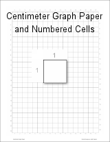 Centimeter Graph Paper with Numbered Cells