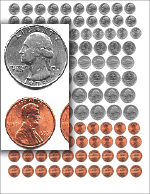USA color coins printable