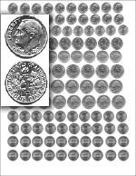 USA grayscale coins printable