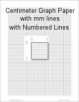 Centimeter Graph Paper with mm lines and with Numbered Lines