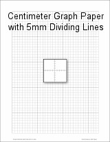 Divided Centimeter Graph Paper with mm marks