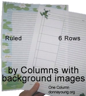 column home school planner with frog image