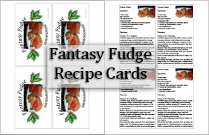 fantasy fudge recipe card