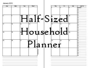 Half Sized Block Planner