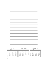 journal with calendar